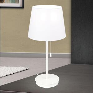 Orion LA 4-1205/1 - Lampada da tavolo con porta USB LUDWIG 1xE27/40W/230V bianco