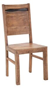 Set 2 Sedie 45x45x100 cm in Legno di Acacia Yellowstone Marrone e Nero