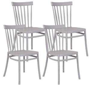 Set 4 Sedie 43x86x41 cm in Polipropilene Ghiaccio