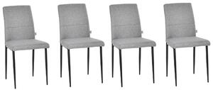 Set 4 Sedie Imbottite 41,5x54,5x87 cm in Tessuto Grigio
