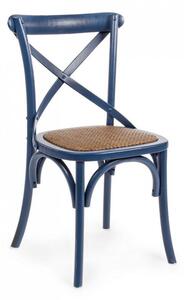 Sedia Cross Blu in Legno