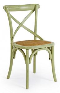 Sedia Cross Verde in Legno