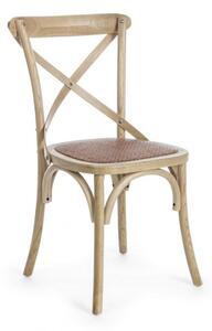 Sedia Cross Marrone Naturale in Legno