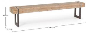 Panca Garrett 200x30x45 cm in Legno di Abete