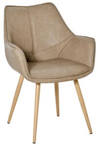 Sedia Imbottita 63x61x84 cm in Similpelle Marrone