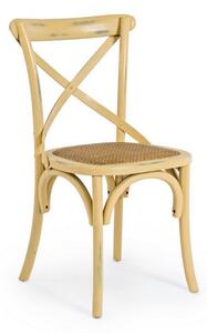 Sedia Cross Ocra in Legno