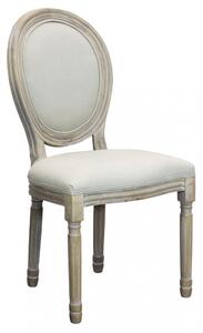 Sedia Constance 48x46x96 h cm in Tessuto Beige
