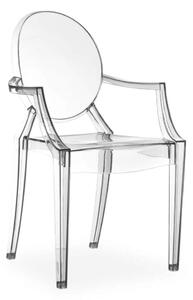Poltrona Cannes 55x54x93 h cm in Policarbonato Trasparente