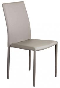 Sedia Cammie 41x50x91 h cm in Similpelle Tortora
