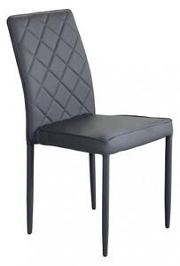 Sedia Blossom 41x50x91 h cm in Similpelle Grigio scuro