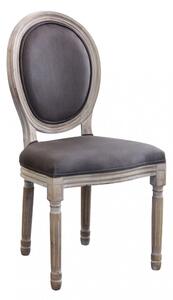 Sedia Constance 48x46x96 h cm in Velluto Tortora
