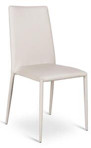 Set 4 Sedie 40x42xH96 cm in Similpelle Cleo Grigio Chiaro