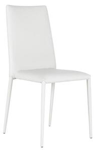 Set 4 Sedie 40x42xH96 cm in Similpelle Cleo Bianco