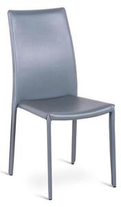 Set 4 Sedie 42x41xH95 cm in Similcuoio Kitty Grigio Scuro