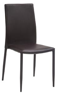 Sedia Imbottita 46x50x89 cm in Similpelle Dani Plus Moka