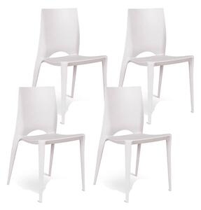 Set 4 Sedie 41x44xH84 cm in Polipropilene Denise Grigio Chiaro
