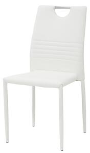 Sedia Imbottita 44x42x90 cm in Similpelle Tulip Bianca