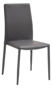 Sedia Imbottita 46x50x89 cm in Similpelle Dani Plus Cenere