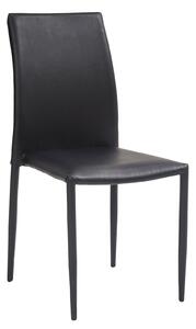 Sedia Imbottita 46x50x89 cm in Similpelle Dani Plus Nera