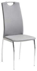 Sedia Imbottita 102x48x43 cm in Similpelle Alba Grigia