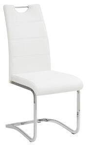 Sedia Imbottita 41x61x101 cm in Similpelle Idra Bianca