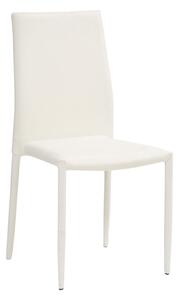 Sedia Imbottita 46x50x89 cm in Similpelle Dani Plus Bianca