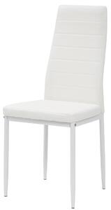 Sedia Imbottita 40x47x96 cm in Similpelle Queen Bianca Laccata