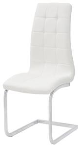 Sedia Imbottita 42x57x106 cm in Similpelle Sohl Bianca