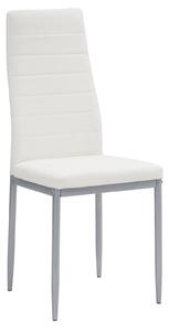 Sedia Imbottita 40x47x96 cm in Similpelle Queen Bianca