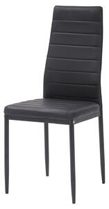 Sedia Imbottita 40x47x96 cm in Similpelle Queen Nera