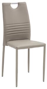 Sedia Imbottita 44x42x90 cm in Similpelle Tulip Cappuccino