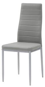 Sedia Imbottita 40x47x96 cm in Similpelle Queen Cenere
