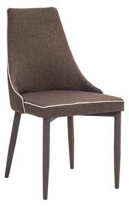 Sedia Imbottita 47x57x88 cm in Similpelle New Plana Moka