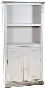Libreria 2 Ripiani 1 Cassetto 2 Ante in Legno Provenza Bookcase