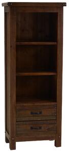 Libreria in Legno di Abete e MDF 3 Vani 2 Cassetti Ankara