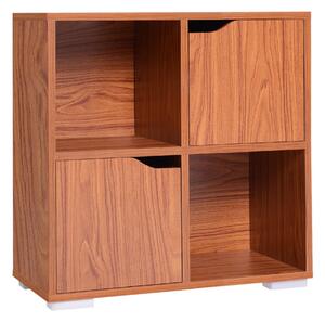 Libreria Mobiletto a 4 Scomparti in Legno 60x29x60 cm