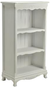 Mobile Libreria 2 Ripiani in Legno Basilea Bianco Anticato