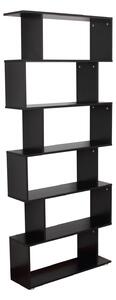 Libreria di Design in Legno Nero 80x24x191 cm