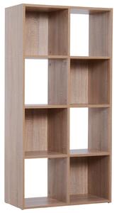 Libreria Scaffale 4 Livelli Legno Naturale 61,5x29,5x122,5 cm