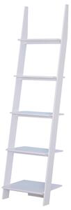 Libreria 5 Ripiani Aperti Design Moderno in Legno Bianco 50x40x195 cm