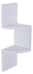 Libreria Moderna con Mensole da Parete in Legno MDF Bianco 16x16x50 cm