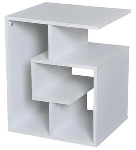 Libreria a 3 livelli in Legno Bianco 45x40x55 cm