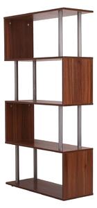 Libreria da Parete in Legno Noce 80x30x145 cm