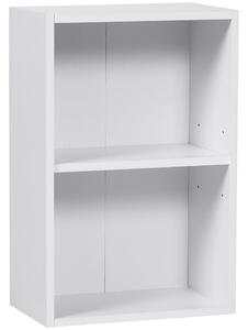 Mobiletto Libreria con Ripiano in Legno Bianco 40x24x61 cm