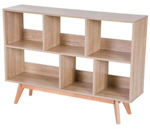 Libreria Mobile Ingresso con Piedini Legno Naturale 120.5x30x85.5 cm