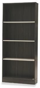 Libreria 4 Ripiani 73x24x170 cm in MDF Soriani Grigio Scuro e Bianco