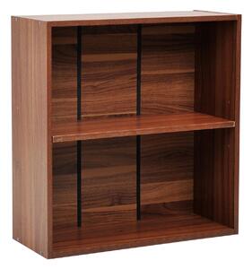 Mobiletto Libreria a Scaffali Noce 60x24x63 cm