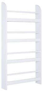 Mobile Libreria da Parete 4 Ripiani 59x12x113 cm in Legno Bianco