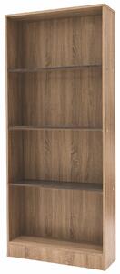 Libreria 4 Ripiani 73x24x170 cm in MDF Soriani Marrone Chiaro e Scuro