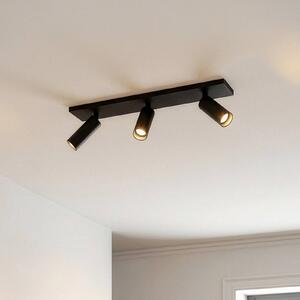 Arcchio Faretto da soffitto Brinja Slim, nero, a 3 luci GU10 MR11 Slim Arcchio, dimmerabile, Nero, Corridoio, Alluminio, Moderno, Faretto